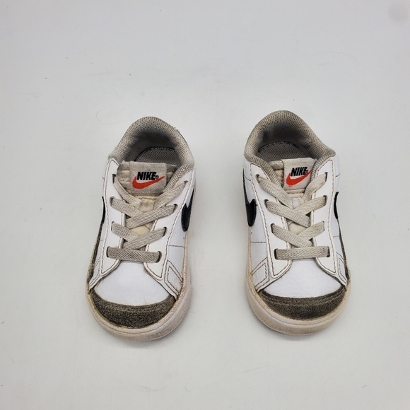 Nike Shoes Toddler 5c Blazer Low 77 Kids White Gray Black Strap DA4076-101 - Picture 4 of 10